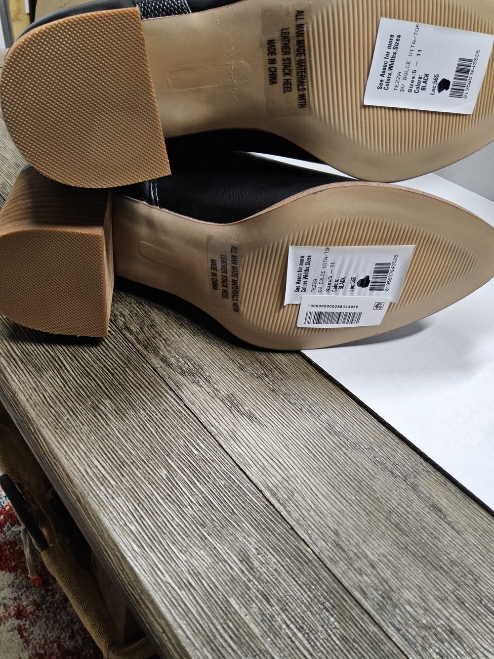 Customer Return Size 8 Dolce Vita Black Mid-Calf Block Heel Women's Boots - Picture 10 of 13